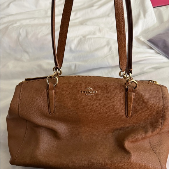 Coach Handbags - Coach Tan Leather Shoulder Bag